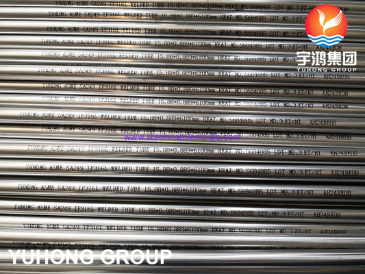 STAINLESS STEEL WELD TUBE A249 TP316L BRIGHT ANNEALED CONDENSER