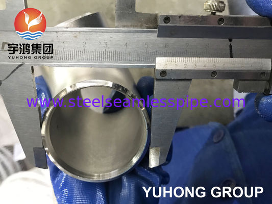 ASTM A815 S32750 Super Duplex Stainless Steel Equal Tee with Chloride Service Capability Butt Weld Fitting