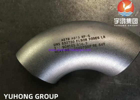 Water Treatment ASTM A815 WP-S S32750, S32760 Stainless Steel Fittings Buttweld 90° LR Elbow