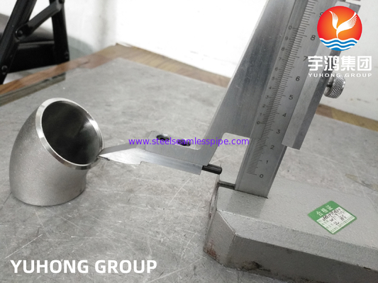 Stainless Steel Pipe Fitting , JIS B2312 SS304 LR / SR Butt Welding Elbow For Connection