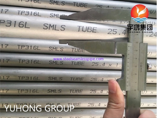 ASTM A213 TP316L Stainless Steel Seamless Tube For Heat Exchanger Tubes Bright Annealed