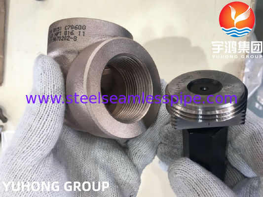 B151 C70600 90LR Threaded Elbow NPT, Copper Alloy High Pressure Forging Fitting Use In Marine Systeam