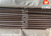 ASTM B111 CuNi 90/10 C70600 Extruded Type Heat Exchanger Low Fin Tube for Oil Cooler