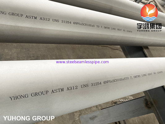 254SMO PREMIUM ALLOY SEAMLESS PIPE A312 UNS S31254 DUPLEX STEEL