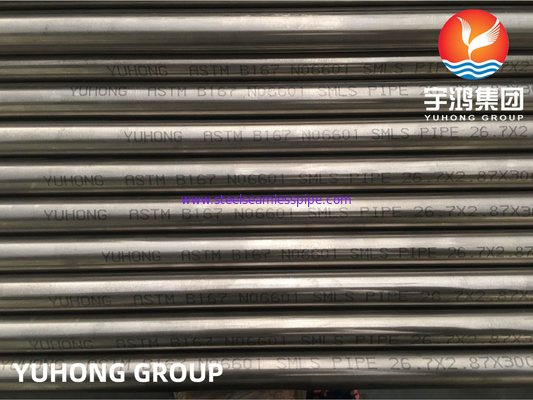 ASTM B167, ASME SB167 Inconel 601 UNS N06601 Nickel Alloy Steel Seamless Pipe