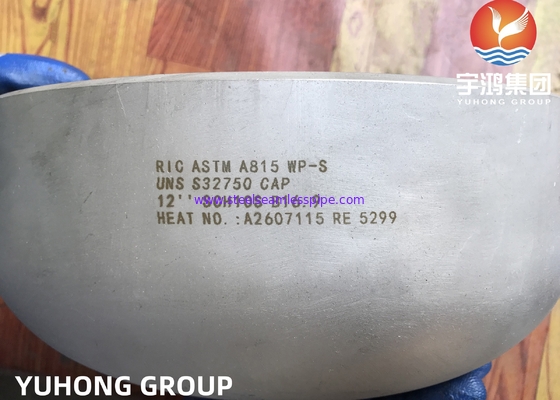 ASTM A815 Butt Weld Fittings UNS S32750 / S32760 Seamless Cap DN100 SCH40S