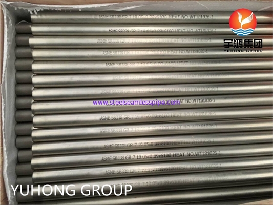 ASME SB338 GR.7 Titanium Alloy Seamless Tube Cold Drawn For Heat Exchanger