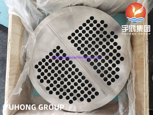 EN10028 1.4541 / A182 F321 Tubesheet Stainless Steel Heat Exchanger Tube Plate