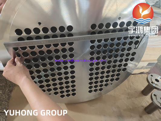 EN10028 1.4541 / A182 F321 Tubesheet Stainless Steel Heat Exchanger Tube Plate