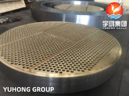 Forged ASTM B171 Copper Alloy Tubesheet For Pressure Vessel / Heat Exchanger