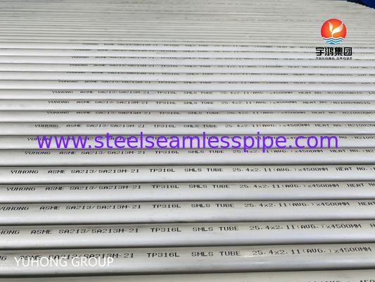 ASTM A213 TP316L Cold Rolled Stainless Steel Seamless Pipe for High Temperature Heat Exchanger with Chloride Corrosion Resistance