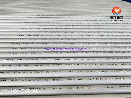 ASTM A213 TP316L Stainless Steel Seamless Cold Rolled Pipe For High Temperature Heat Exchanger Boiler