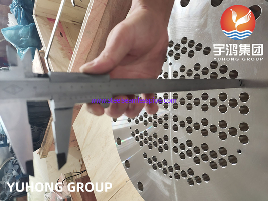 STAINLESS STEEL TUBESHEET PLATE MADE ASTM A240 SS316L CUSTOMIZED