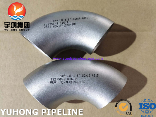 ASTM A815 S32750 Duplex Stainless Steel Elbow And Tee Pipe Fitting BW