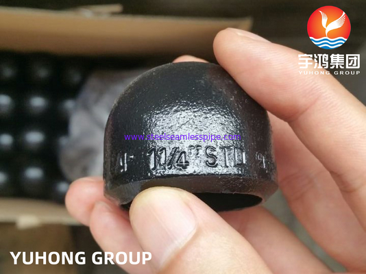 ASTM A234 WPB Carbon Steel Fittings Cap BW B16.9 SCH STD SCH40 SCH80 Black Painting