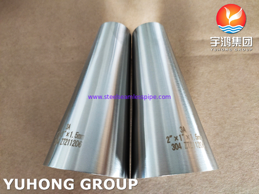 SS304 Sanitary Polished Fitting, 3-A Concentric Reducer For Food And Beverage Industry