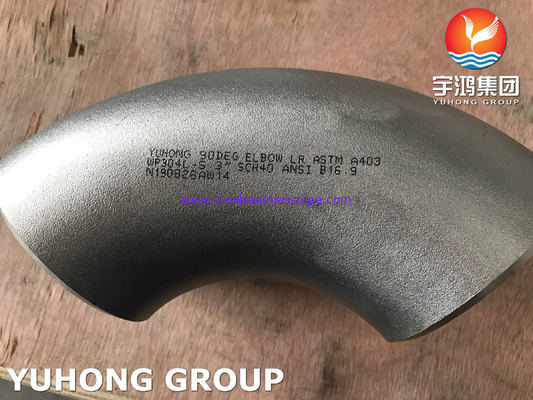 Stainless Steel Butt Weld Fittings 90° 45° SR Elbow A403 B16.9 WP316L-S WP304H-S