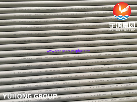 ASTM A269 TP304 Stainless Steel Seamless Tube Annealed &amp; Pickled. BE/PE.