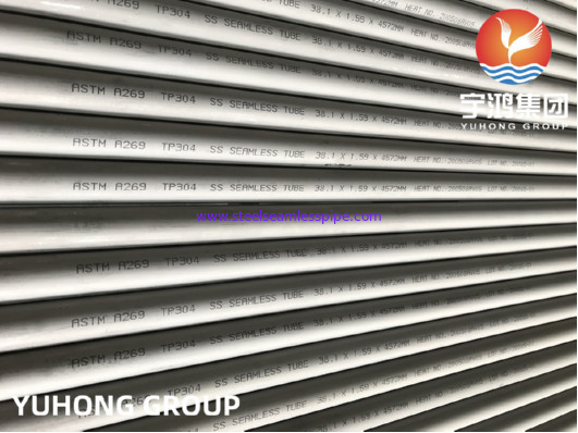 ASTM A269 TP304 Stainless Steel Seamless Tube Annealed &amp; Pickled. BE/PE.