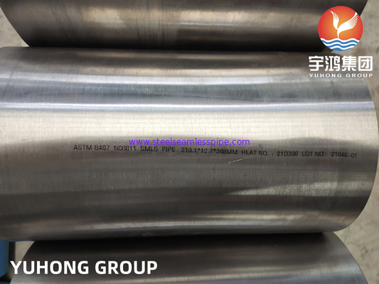 ASTM B407 UNS N08811 Incoloy Pipe 219.1*12.7*388mm Bright Surface, Nickel Alloy Pipe