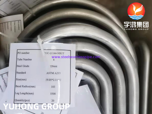 FERRITIC STAINLESS STEEL A213 TP444 U TUBE HIGH TEMPERATURE RESISTANCE