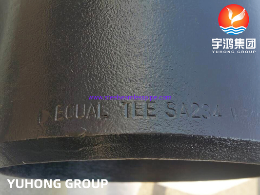 ASTM A234 WP11 Equal Tee , Carbon Steel Butt-Weld Fitting , Black Paint Rust Proof Surface