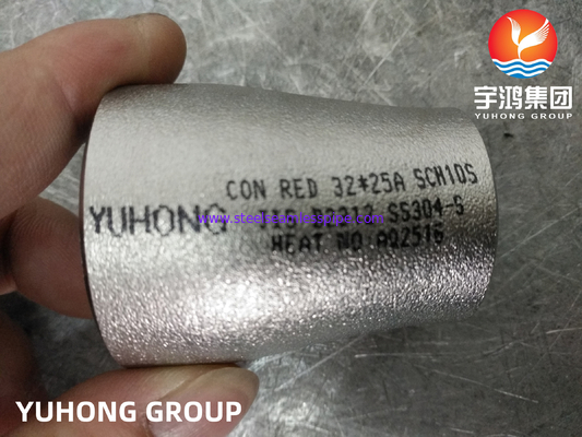 JIS B2312 SS304 Stainless Steel Butt Welded Pipe Fittings Seamless Concentric Reducer