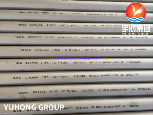 ASTM A312 TP304, TP304L Stainless Steel Seamless Pipe For Chemical Industry