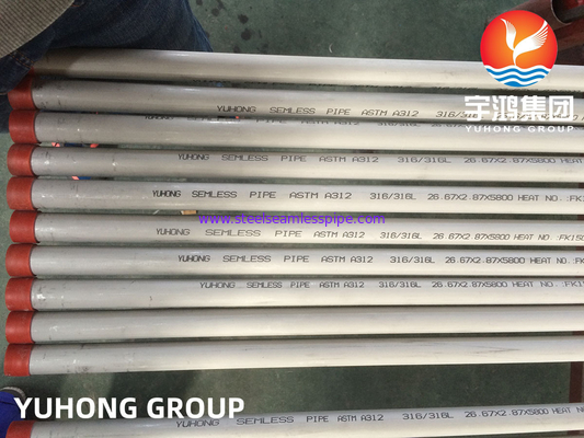 ASTM A312 TP316L Stainless Steel Pipe For Marine Application سلس