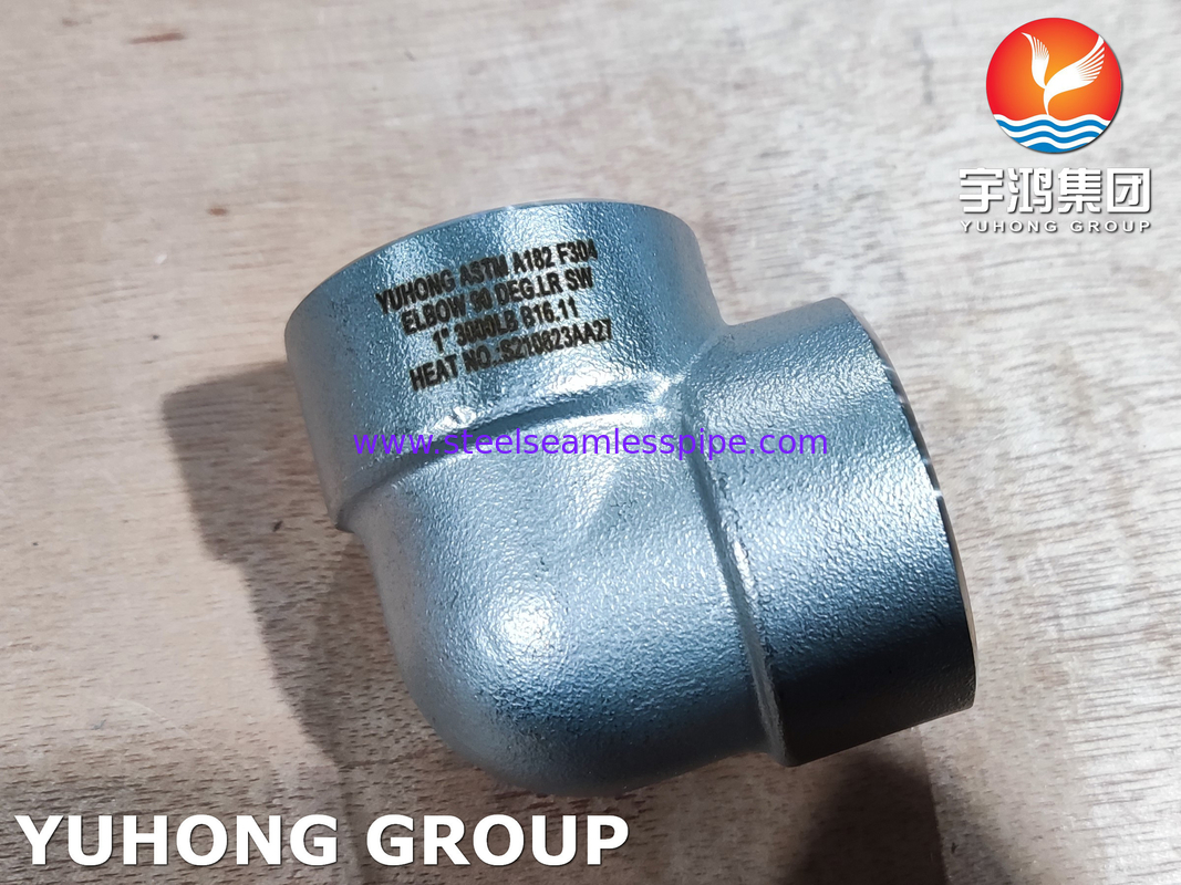 ASTM A182 F304 Stainless Steel Socket Welding Forged Fittings ASME B16.11