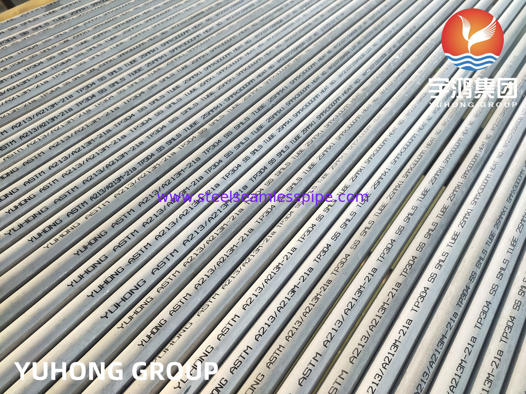 ASTM A213 TP304 Stainless Steel Seamless Tube Pickled & Annealed for Heat Exchanger and Boiler