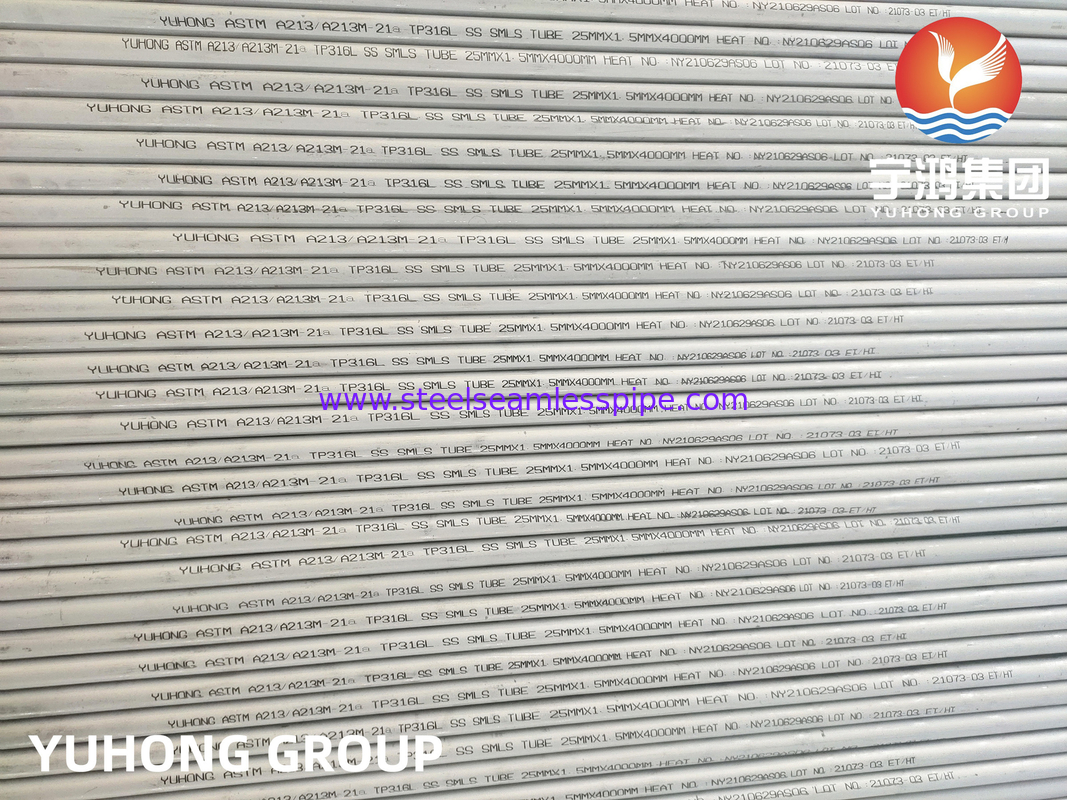 ASTM A213 TP316L Stainless Steel Seamless Tube Cold Drawn For Heat Exchanger And Boiler
