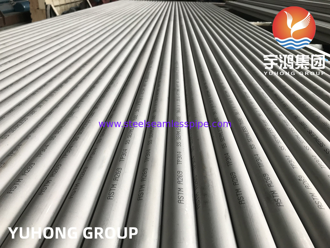 ASTM A269 TP304 Stainless Steel Seamless Tube Pickled Annealed For Heat Exchanger PMI Test