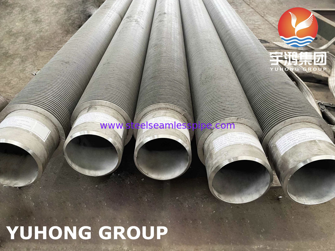 Stainless Steel High Frequency Welded Fin Tube, TP304H SMLS Pipe With SS304 Solid Fin For Power Plants