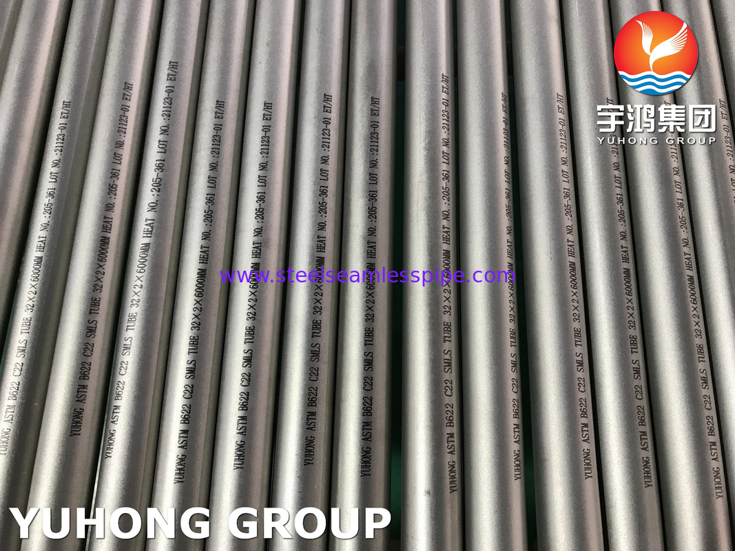 Nickel Alloy Seamless Tube ASTM B622 C22 UNS NO6022 Vessel proof against corrosion