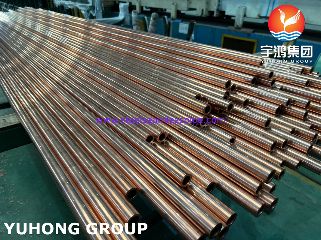 ASTM B111 UNS C12200 / CW024A Copper Alloy Seamless Condenser Tubing