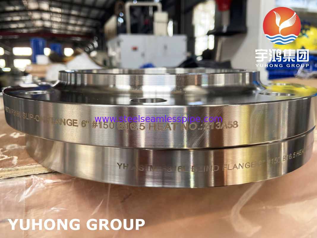 ASTM A182 F316L Stainless Steel Slip On Flange with Raised Face ASME B16.5 Class 150 to 900