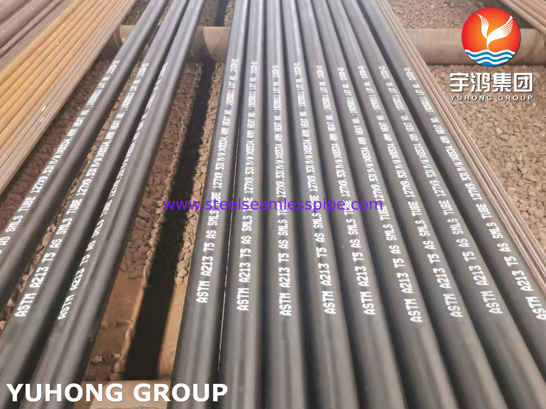 Boiler Tube ASTM A213 Grade T5 Alloy Steel Seamless Tube Black Painted For Boiler