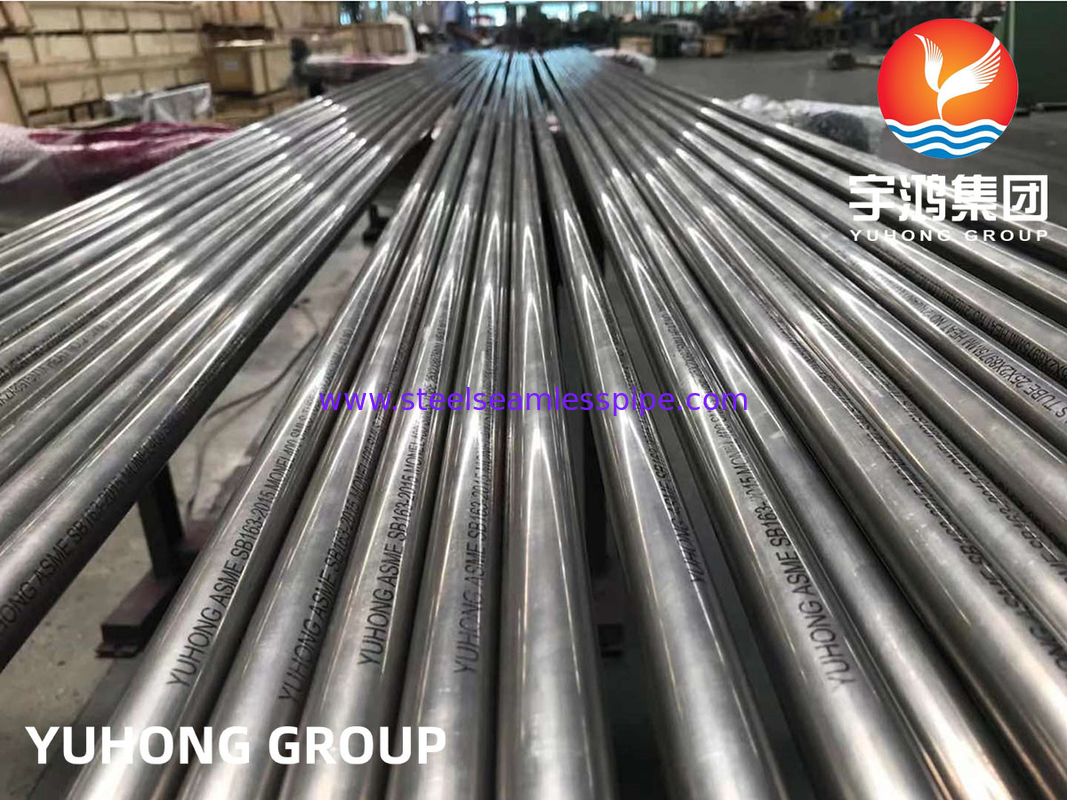 Heat Exchanger Nickel Alloy Pipes High Precision ASME SB163 / SB167 Standard Seamless Nicckel Alloy  Tubes