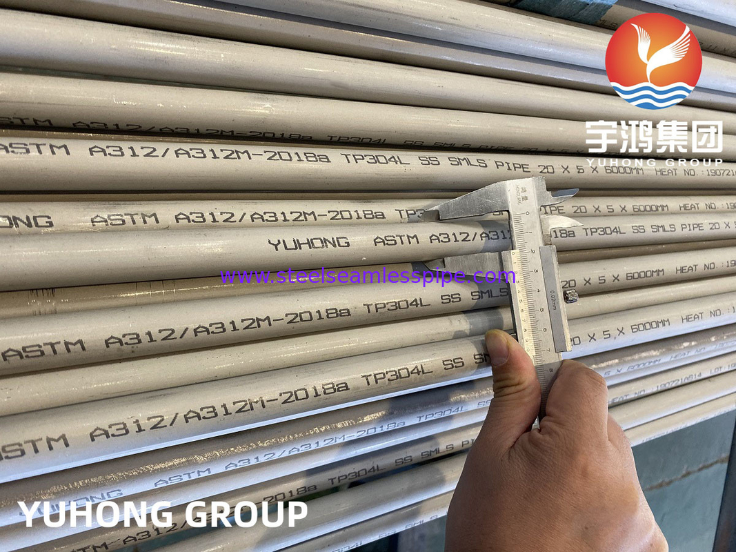 ASTM A312 TP304L Stainless Steel Seamless Pipe for Chemical and Food Processing17.2*2.31*6000mm