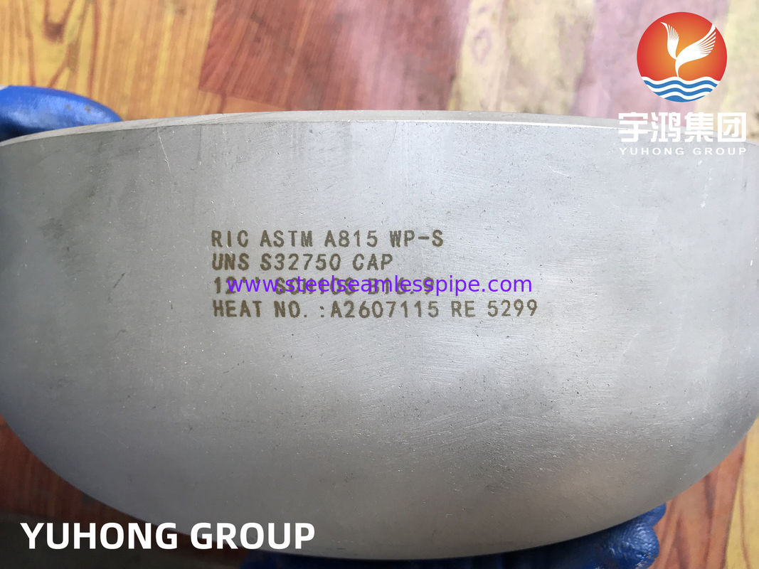 ASTM A815 S32750 / SAF 2507 Cap, Super Duplex Butt Weld Pipe Fitting For Offshore Oil And Gas Platforms