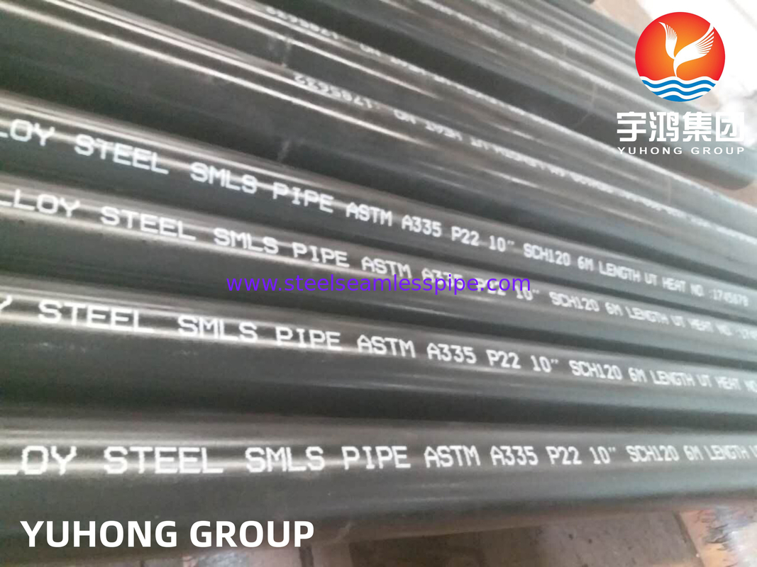 ALLOY STEEL SEAMLESS PIPES A335 P11 P22  10'' SCH20,6M LENGTH High Temperature Application for boiler