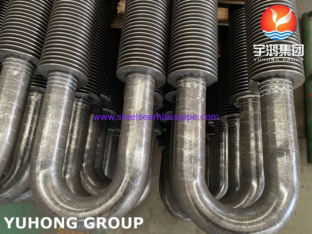 U Bend Fin Tube , ASTM A106 Gr. B High Frequency Welded Fin Tube For Heat Exchangers