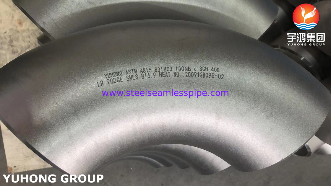 ASTM A815 S31803 S32205 Seamless / Welded Butt Weld Fittings Duplex Reduce 90 Deg 45Deg ,LR,SR 1/2&quot; to 60&quot; SCH40 SCH80