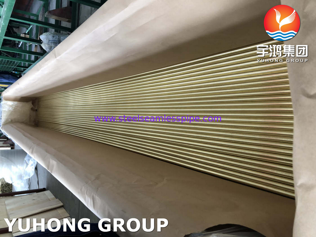 Copper  Alloy Seamless Tube  Admiralty Brass Tube ASTM B111 C44300 C71500 C68700 Heat Exchanger Application