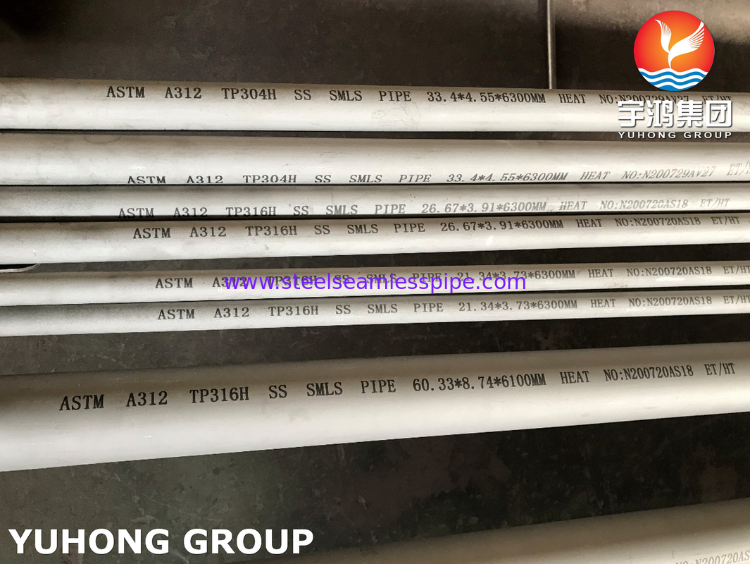 ASTM A312 TP316H, UNS S31609 Stainless Steel Seamless Pipe For Oil And Gas Plant