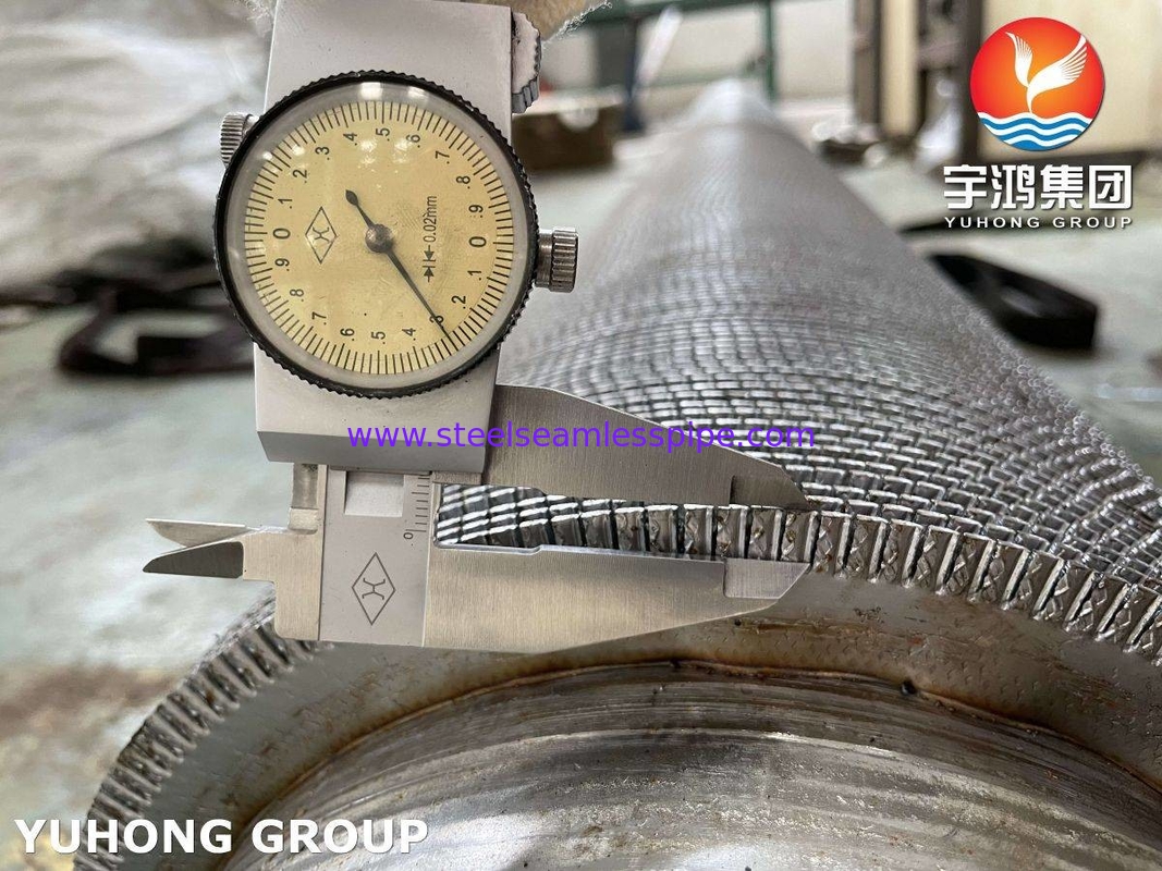 ASTM A106 Gr.B Carbon Steel Serrated Finned Tube For Heat Exchanger NDE Available
