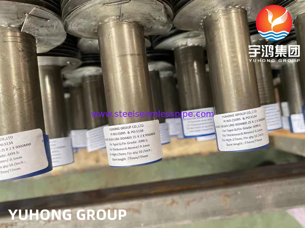 ASME SB163 Embedded G Type Monel 400 Finned Tube With AL Fin