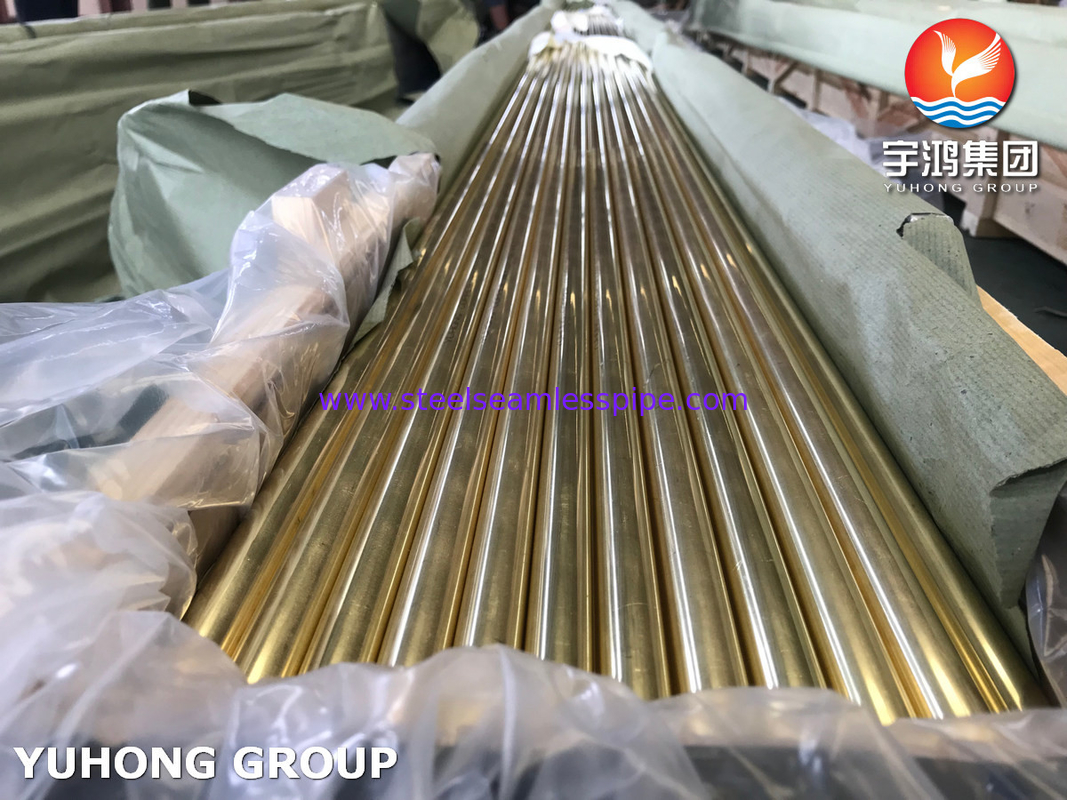 Coppy Alloy Seamlee Tube Admiralty Brass Tube ASME B111 C44300 C44300B Water Air Cooler Heat Transfer Condenser