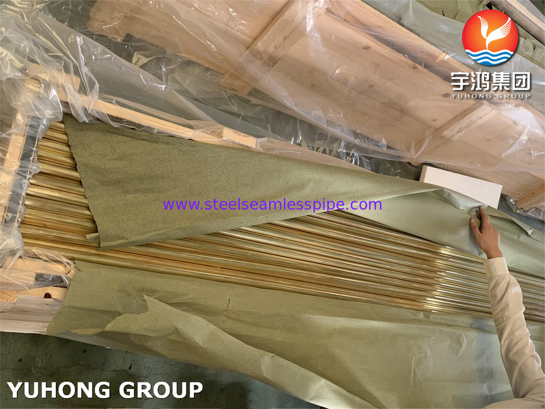 Admiralty Brass Tube Bronze Water Tube Copper Alloy Tube Tu B111 C44300 19.05MM*2.11MM*7315MM ,O61,ET/HT Heat Exchanger